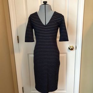 Philosophy, Navy Striped Dress, Size Small